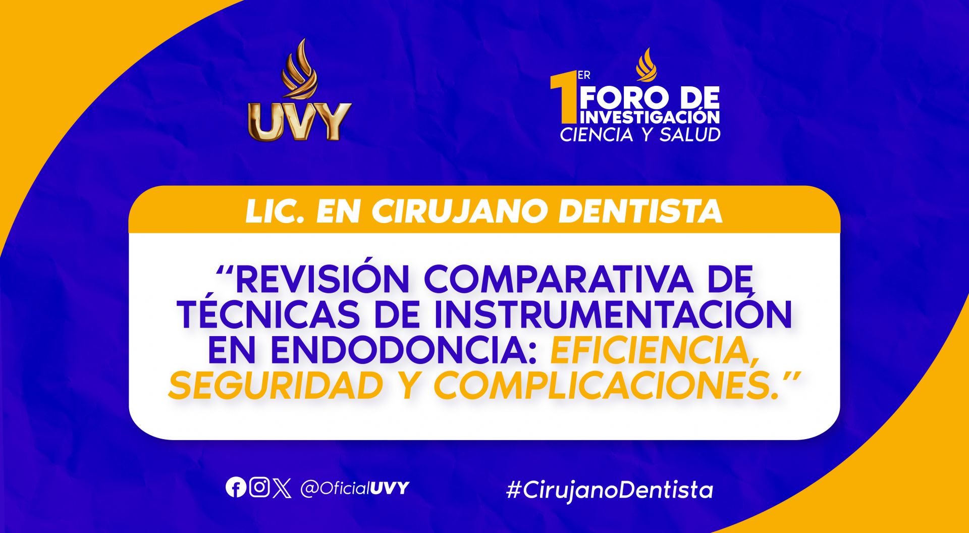 2. Cartel de investigación: 1er. Foro de investigación de ciencia y salud